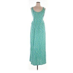 Gap Womens Racerback Maxi Dress XXL Blue/Green Stretch Knit